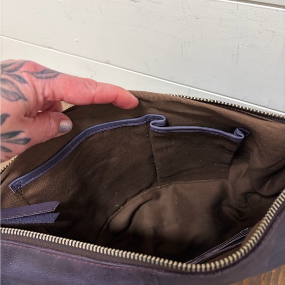 Latico Dark Purple Leather Callie Shoulder Bag - Picture 5 of 6